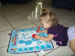 Lexi loves her Aquadoodle