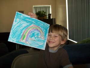 100_0148 Zander very proud of his picture.