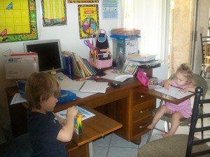 Zander and Lexi during school